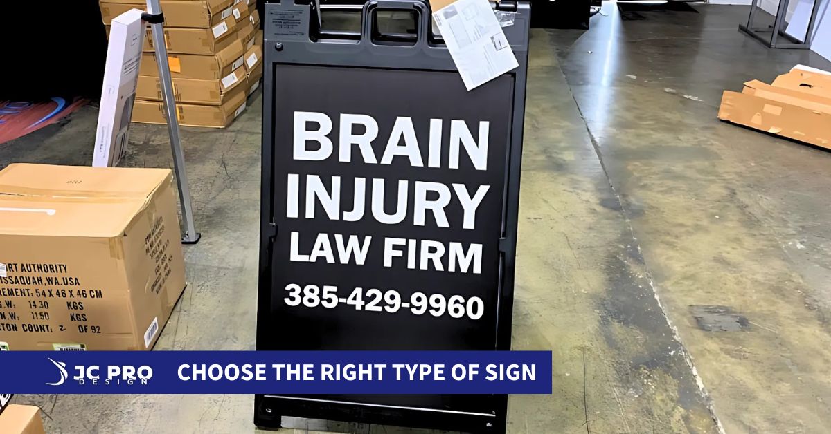 Choose the right type of sign