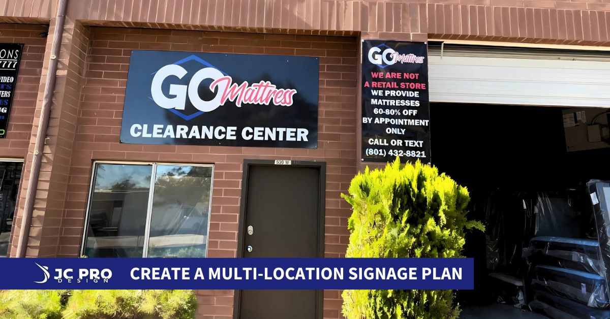 Create a multi-location signage plan