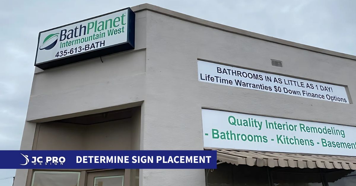 Determine sign placement