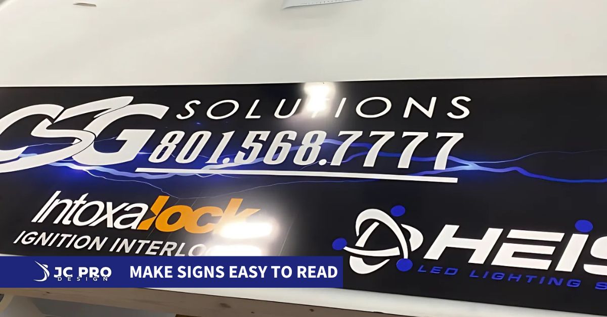 Make signs easy to read