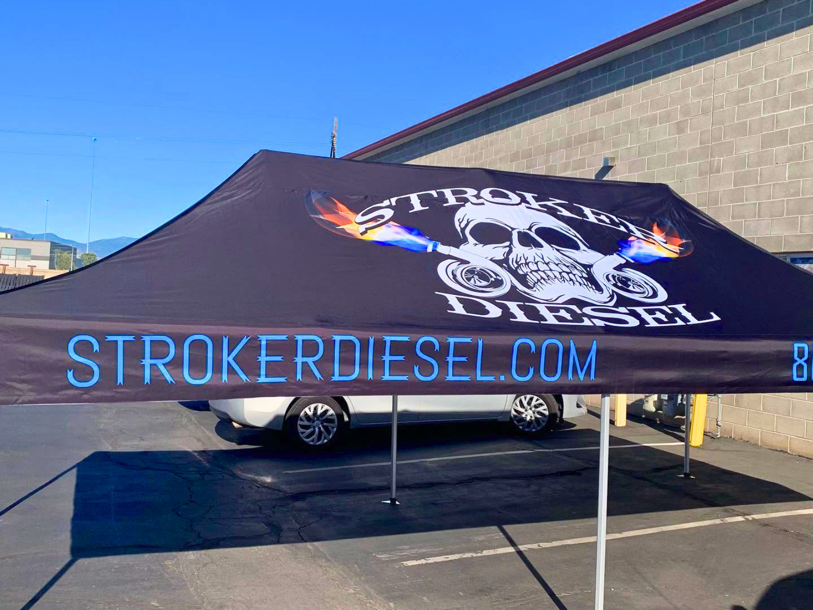 Are Custom Pop-Up Canopy Tents Worth It? 4 Stroker Diesel Custom Logo Tent Salt Lake City Utah