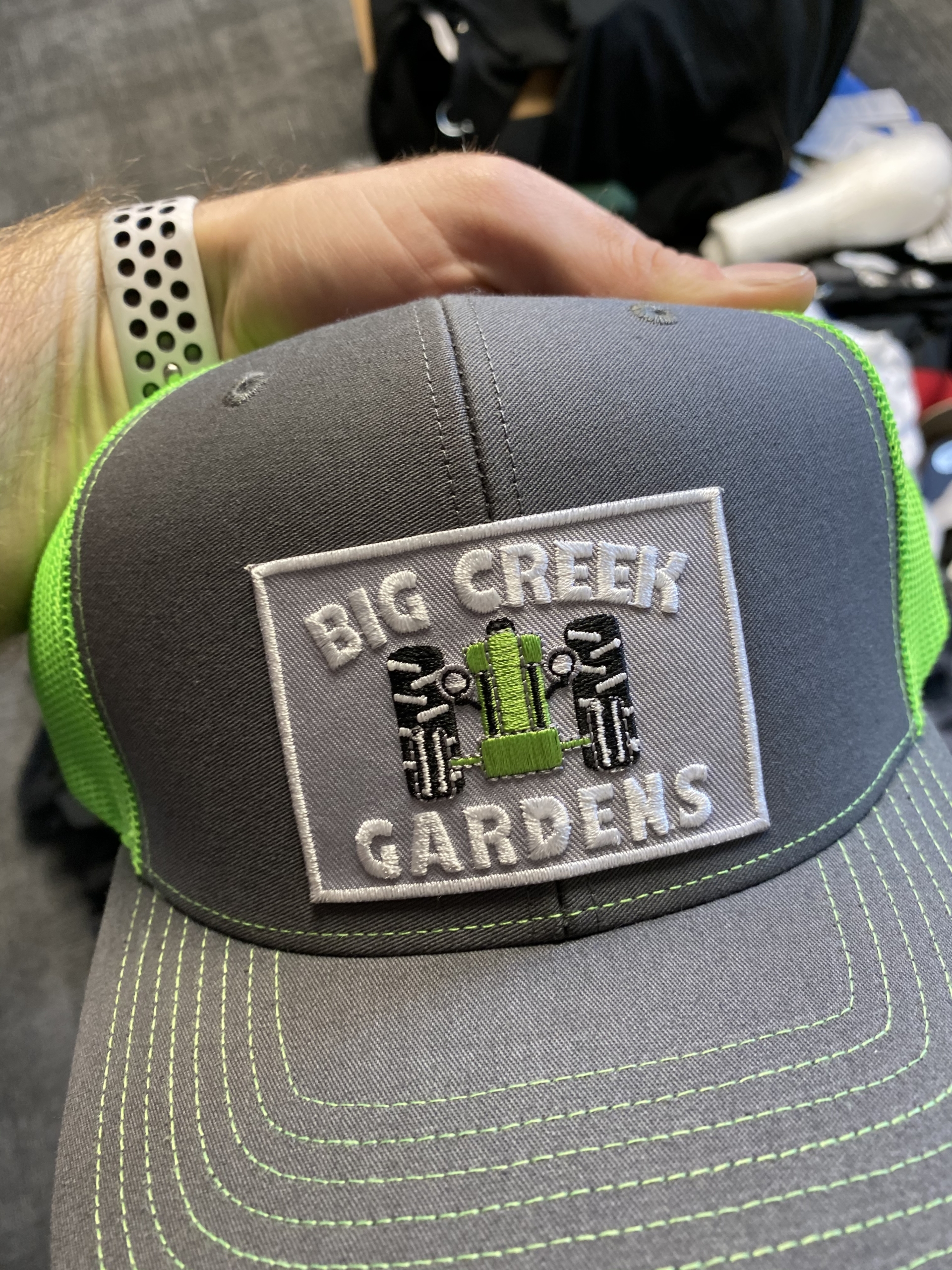 Structured vs. Unstructured Custom Logo Hats: Which is Right for Your Brand? 6 Big Creek Gardens Embroidered Patch